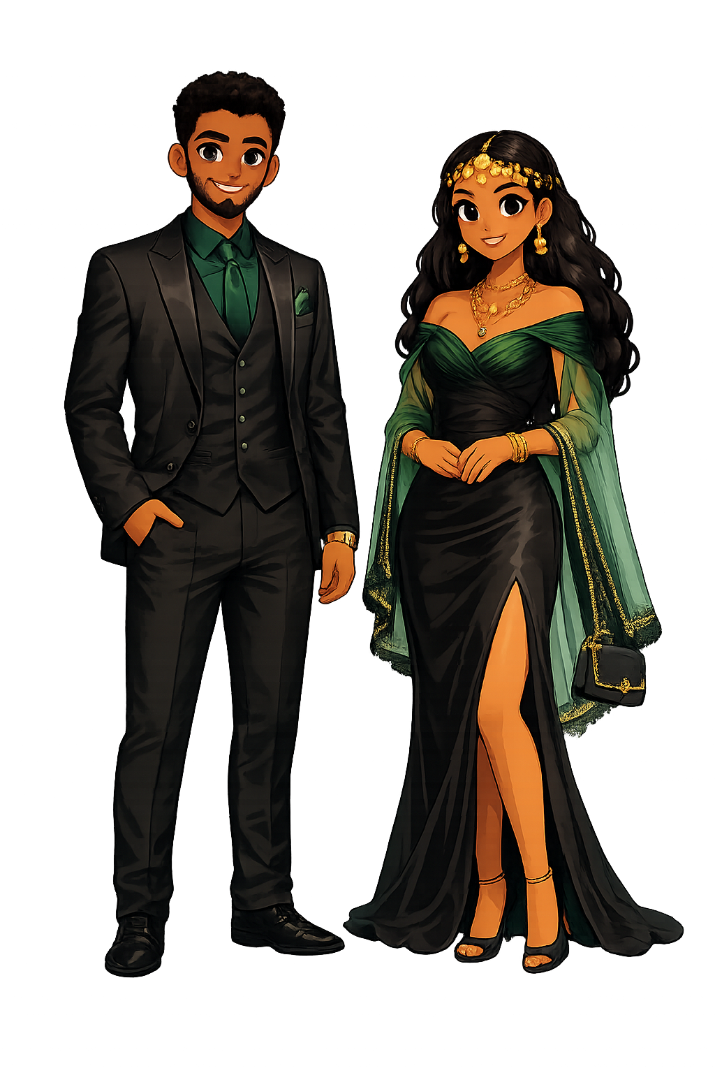 Elegant evening attire